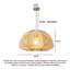 Lustre nordique à tissage en bois antique de style français-133228144