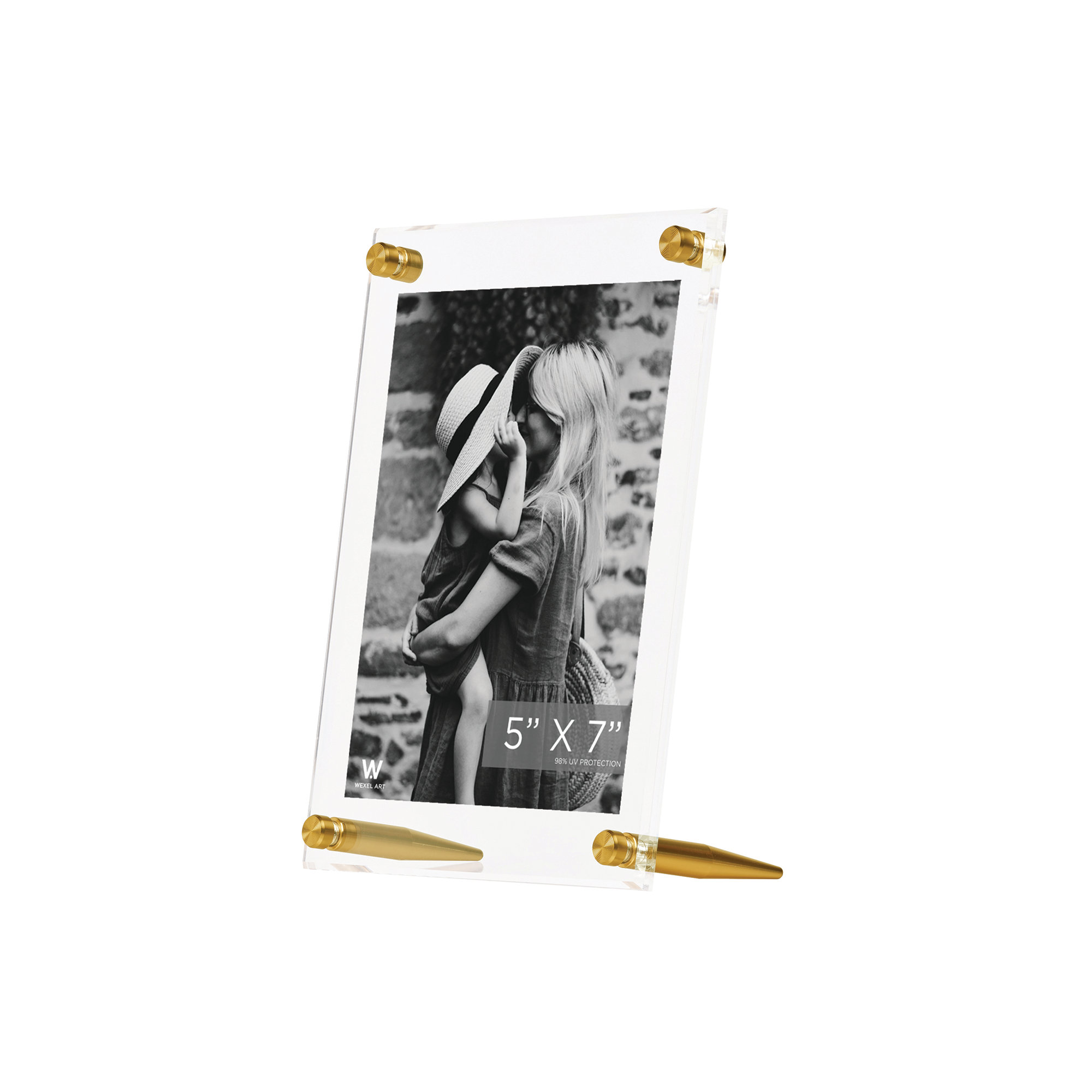 Cateno Tabletop Reversible Picture Frame, 5" x 7", Gold