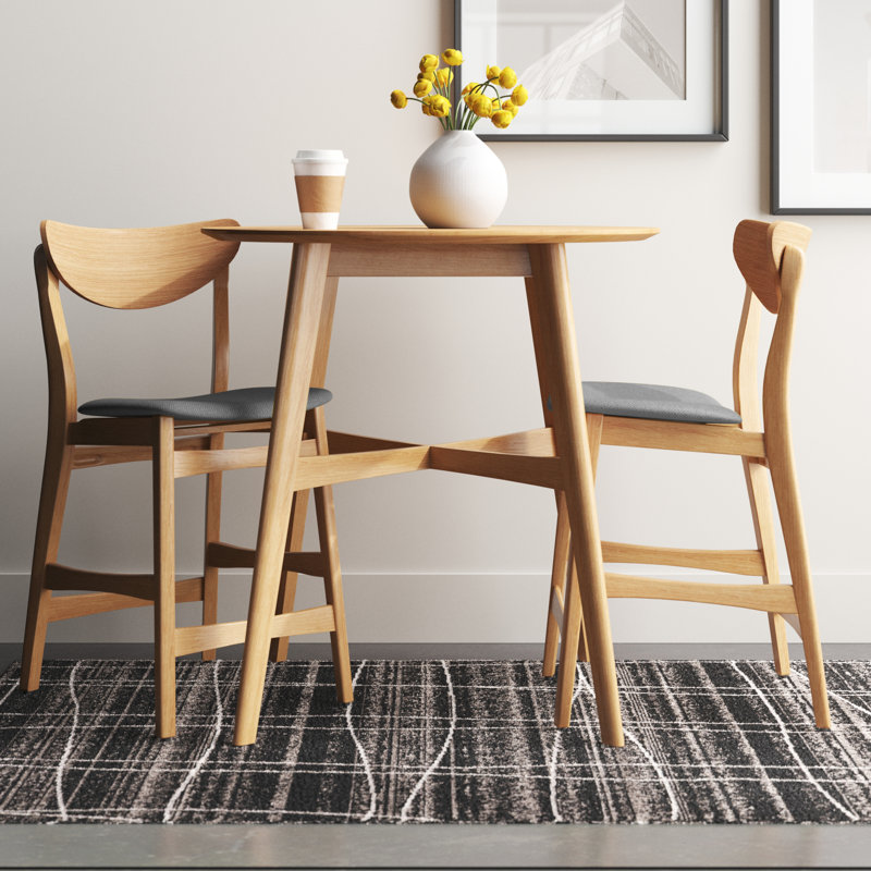 Aerabella 2 - Person Four Leg Dining Set, Dark Gray