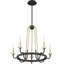 Lustree roue de wagone 5 lumières façon bougie Hoyos-1121862892