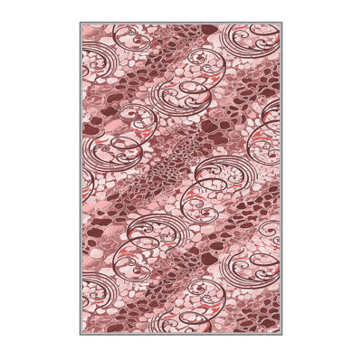 Tapis tissé antibactérien (impression numérique 3D) 4,0 x 5,9 pieds, 100% polyester, hauteur du velours: 0,3 pouce | Dessous en PVC feutre antidérapant, lavable à la machine, parfait pour le salon et la chambre à coucher
