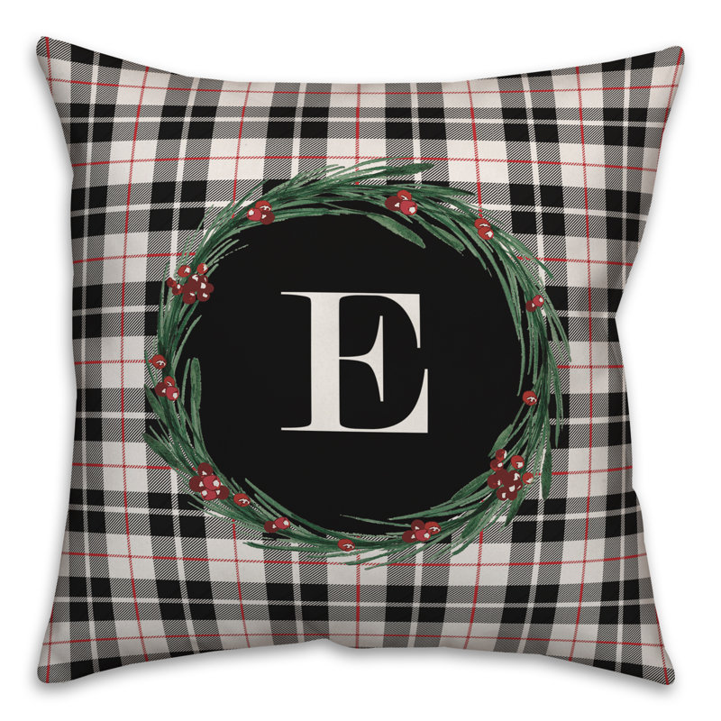 Checkered Throw Pillow, E