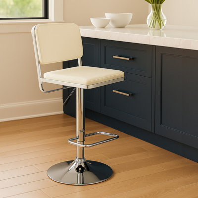 Sallisaw Swivel Upholstered Adjustable Height Bar Stool