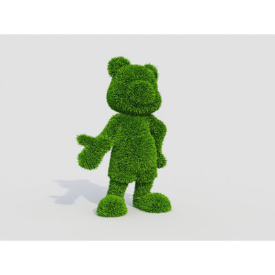 Outdoor Animal Bear in Shorts Topiary Green Figures