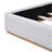Queen-Size White Bed Frame With Boucle Upholstered Wingback Headboard & Solid Wood Base-229324196