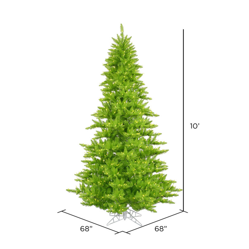 Lime Fir Artificial Christmas Tree withLED Lime Lights with Stand, 3' H x 25" W Incorrect, Pre-Lit