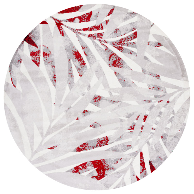 Forand Performance Floral Rug, Round 6'7"