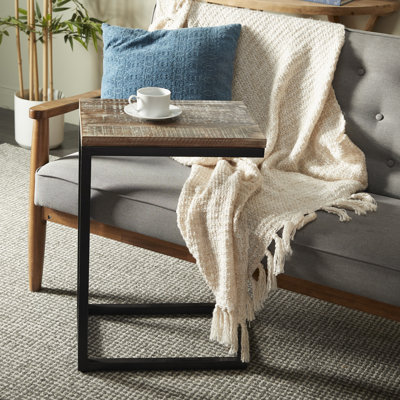 Table d'appoint en métal rustique