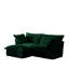 Stefan Modern 2-Seater Corduroy Sectional Sofa with Ottoman-254360573