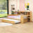 Wooden Daybed with Storage Shelves,  Trundle Bed and Study Desk-1630810311-1630810307