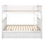 Lit double superposé au dessus d'un lit double avec tiroirs, lits convertibles, blanc-856368373-856368372