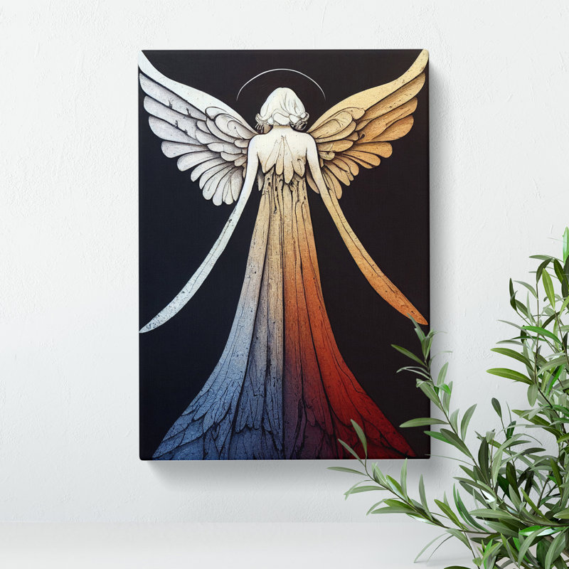 Peaceful Angel - Wall Art, Wrapped Canvas, 50cm H x 35cm W, No Matte