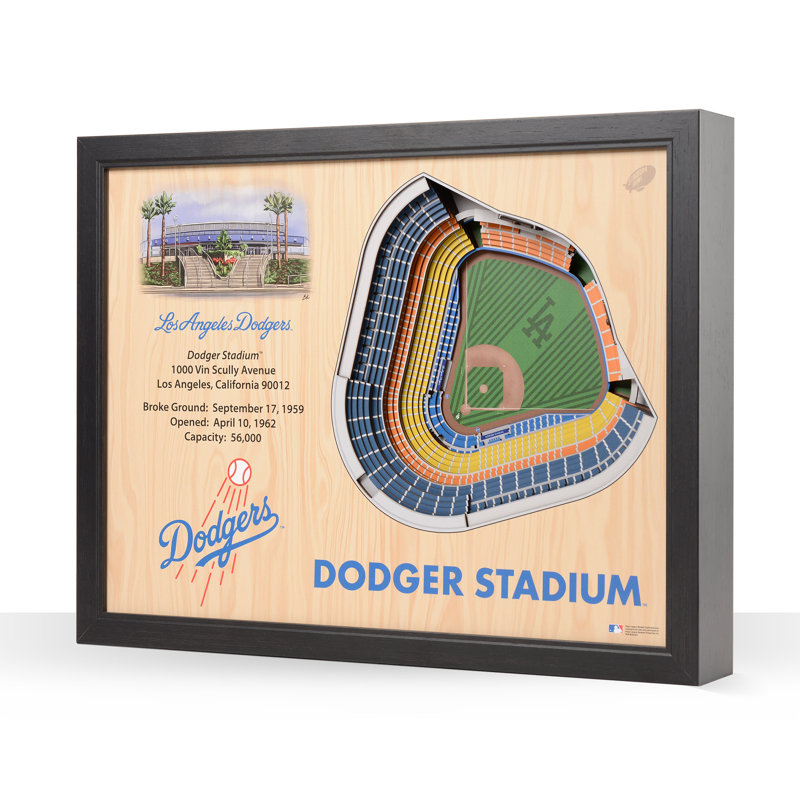 MLB 25-Layer StadiumViews 3D Wall Art, Los Angeles Dodgers
