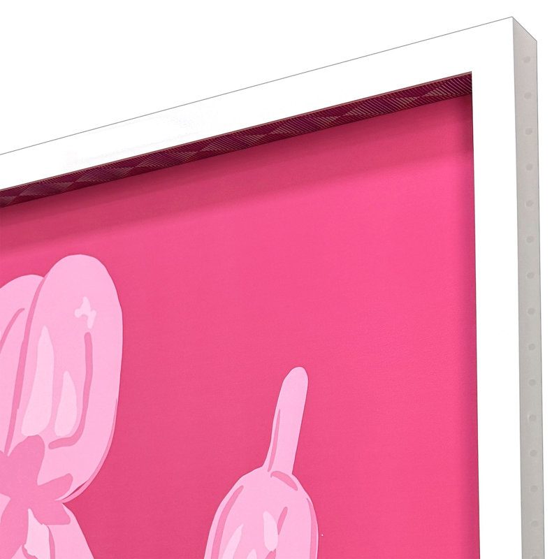 «Pink Dog Balloon», art encadré