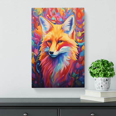 Fox Colour Field - Wrapped Canvas
