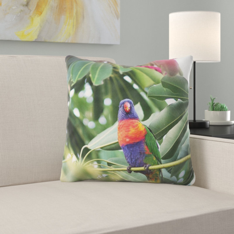 Coussin perroquet
