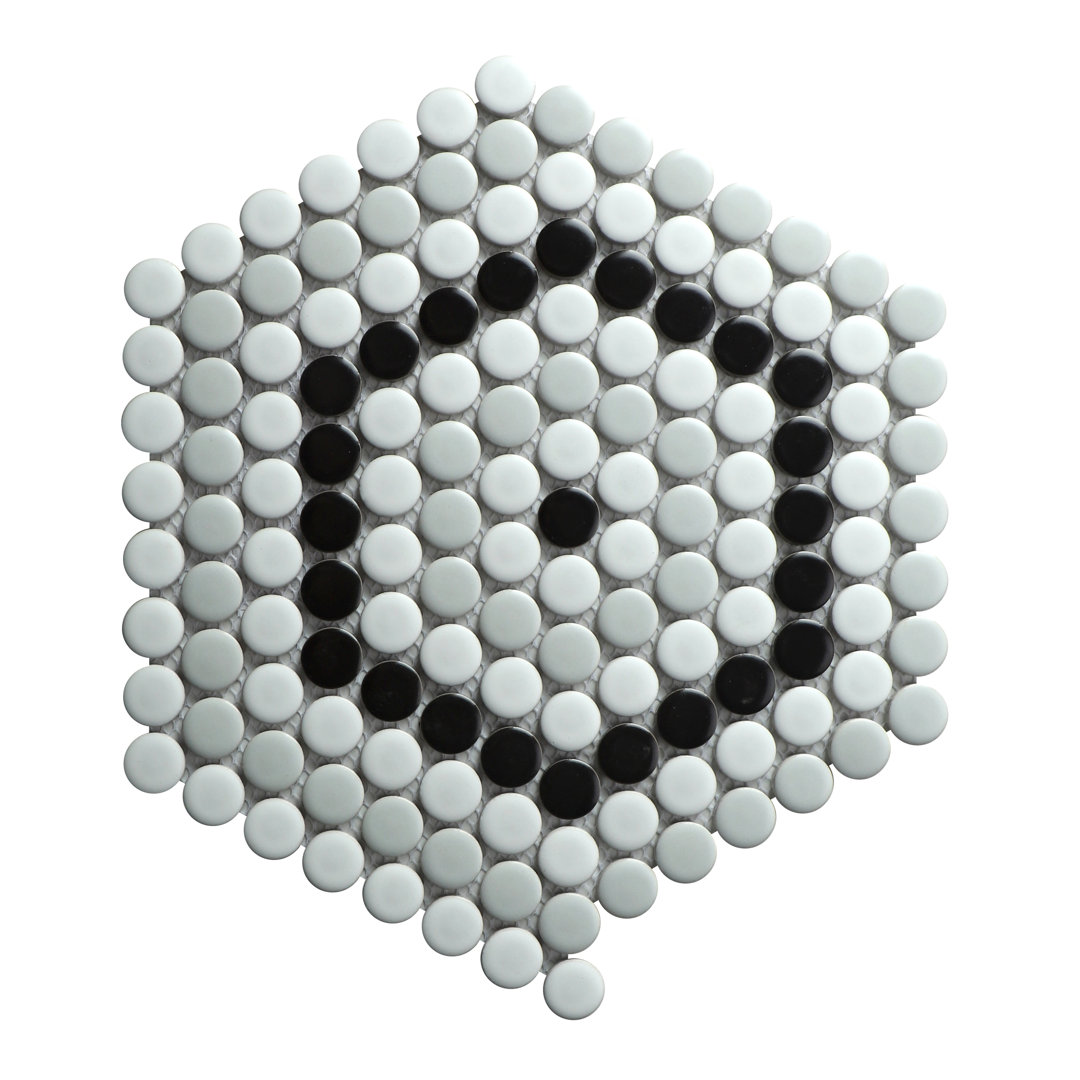 Perfection 1" x 1" Porcelain Penny Round Mosaic Wall & Floor Tile WS Tiles®