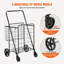 Chariot pliant - capacité de 110 lb, paniers doubles et roues pivotantes pour diverses utilisations