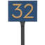 Floating 1-Line Lawn Address Sign-669038541-669038509-659383323