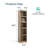 Patrick 5-Tier Modern Wood Bookcase with Adjustable Shelves-2130083569