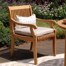 Fauteuil de salle à manger avec coussin en teck Summerton