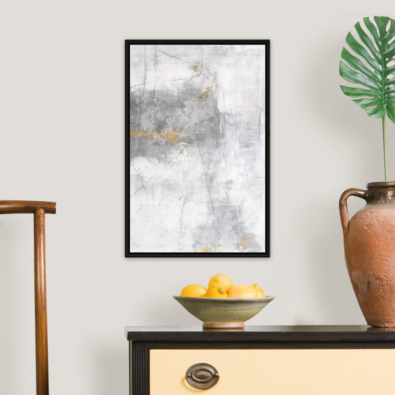 «Cool Silver I», reproduction sur toile, H 26 po x l 18 po x P 1,75 po, Cadre flottant noir