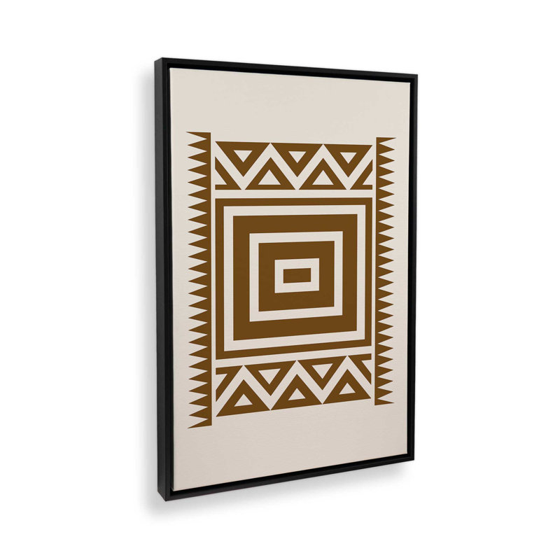 «Modern Tribal Patterns II», reproduction sur toile dans un cadre, H 18,75 po x l 12,75 po, Noir satiné