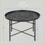 Table basse ronde martelée 24 po pour le salon HOMcom, stable et polyvalente