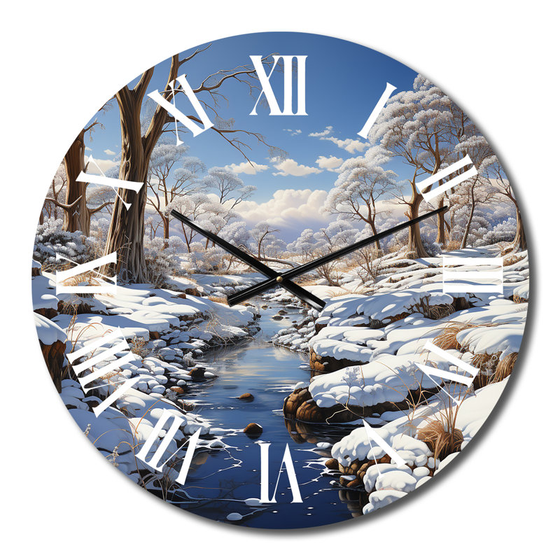 Horloge murale Winter River Natures, Moyenne