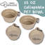 Bols pliables pour animaux de compagnie - ensemble de 2 bols en silicone brun (12 oz) pour chats et chiens, portables pour le voyage, la randonnée et le camping