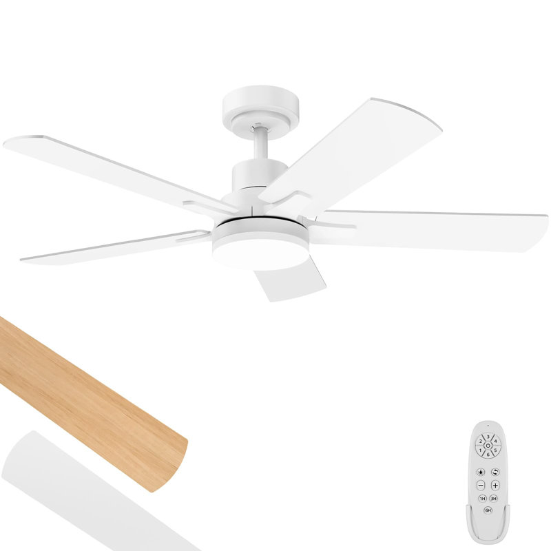 Ceiling Fans with Lights and Remote, 32" Wide, White