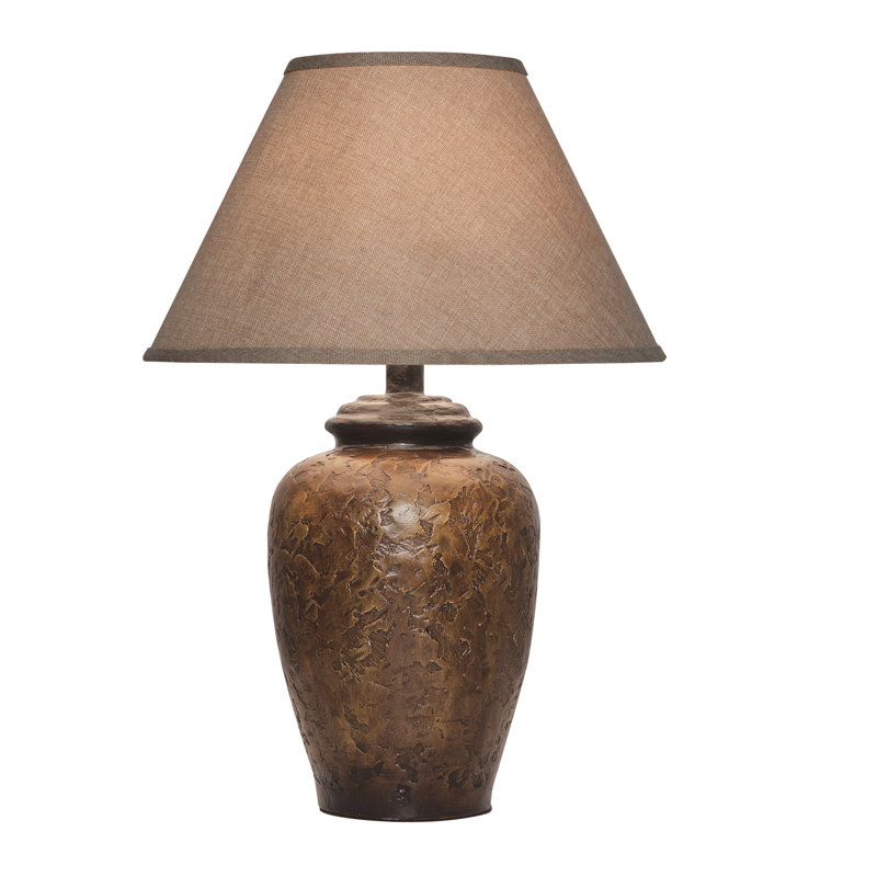Lampe de table en céramique Juridia, Bronze antique