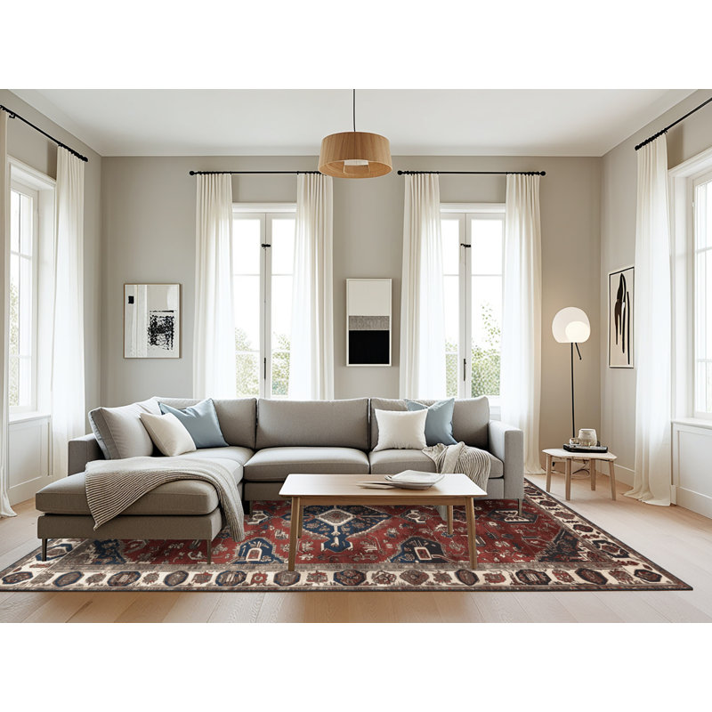Tapis brun lavable à la machine, Rectangulaire 8 pi x 12 pi