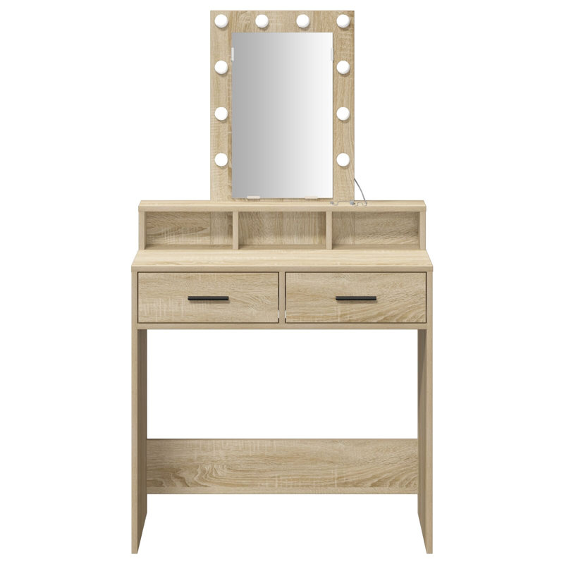 Particle Board 79 X 41 X 140 Cm Mirror, Sonoma Oak