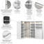Système d'organisation en L de 105 po x 61 po Bestar Florence avec lumières DEL, tringles, tablettes et tiroirs, style Shaker