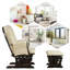 Chaise berçante avec repose-pieds Cunegunda-750039234