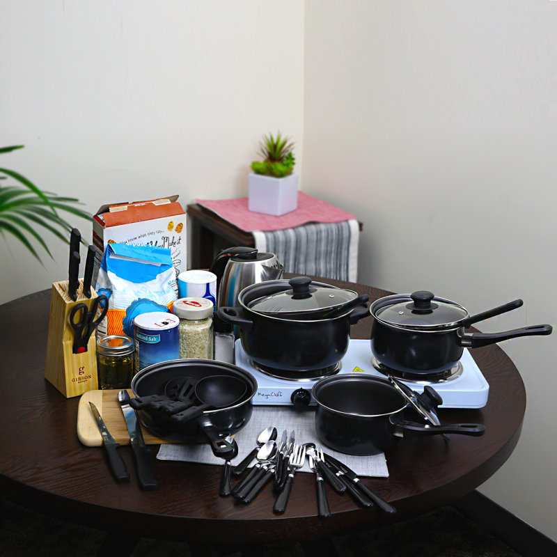 Gibson Home 32 Pieces Aluminum Non Stick Cookware Set