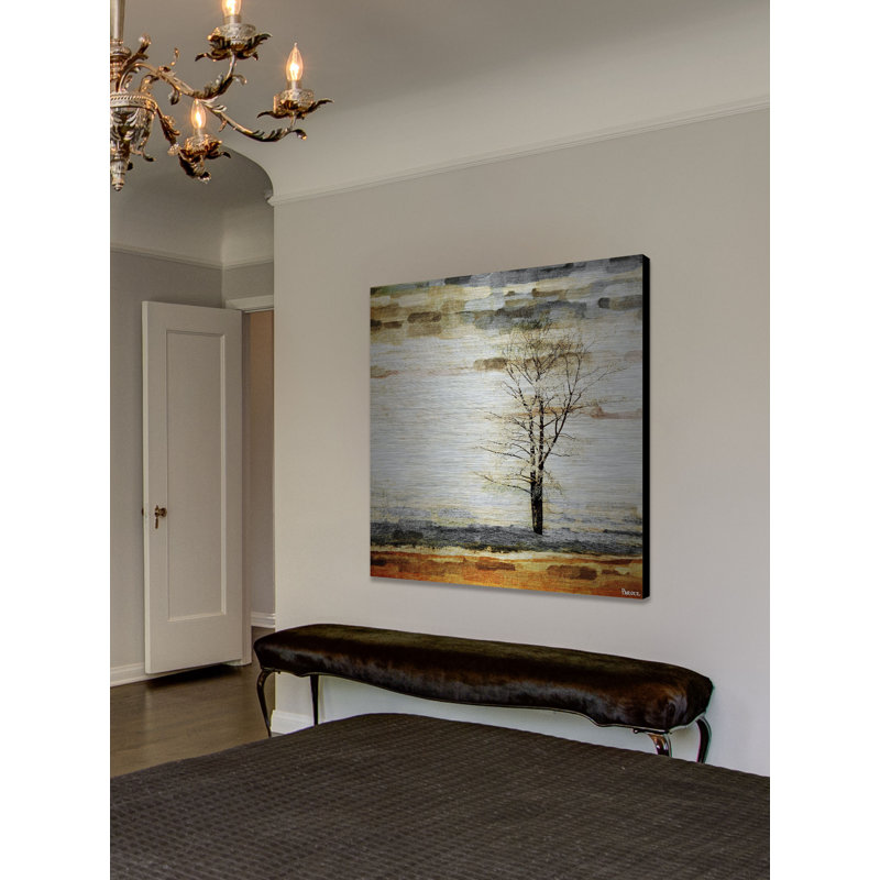 «Lone Tree» par Parvez Taj - reproduction sur métal, H 18 po x l 18 po x p 1,5 po