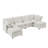 Double-Layer Cushion Modern Large U-Shaped Modular Sofa, Freely Combinable 6-Seater with Storage Function-1449938839