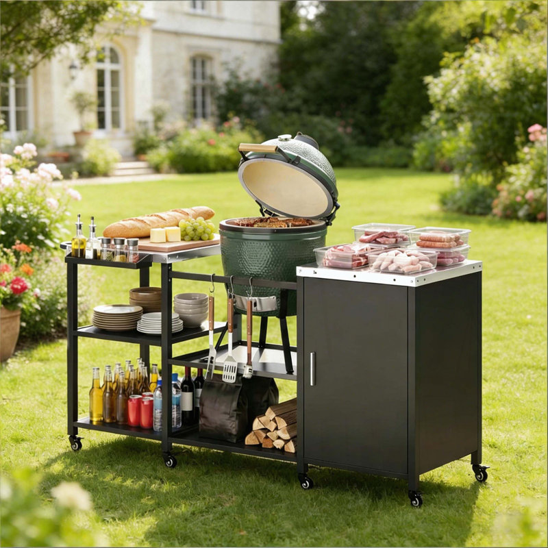 Heavy Duty BBQ Prep Table with 330 lbs Weight Capacity