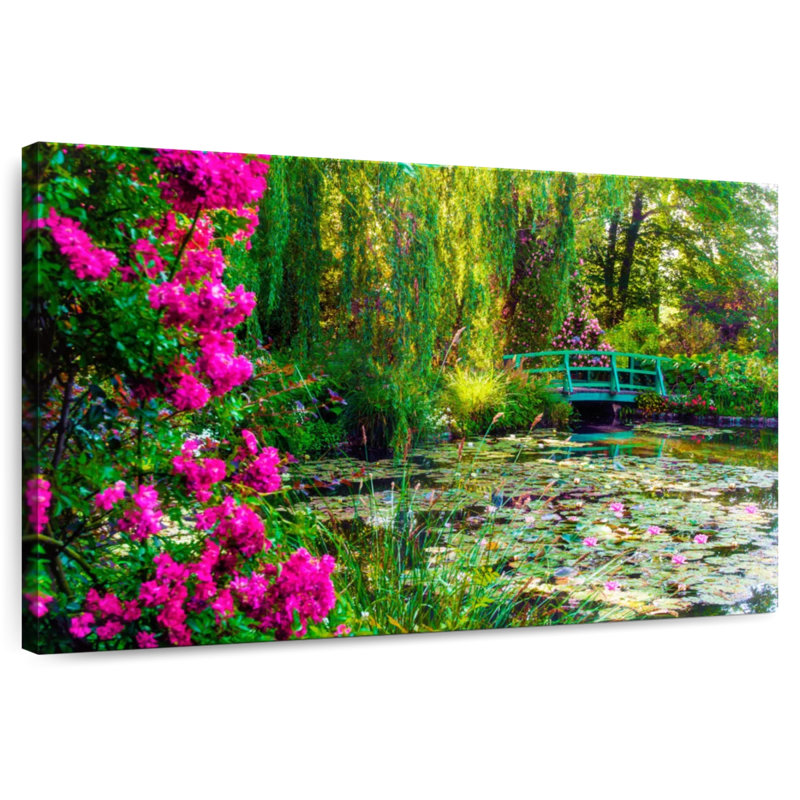 Jardin de Senne Monet avec fleurs Giverny, H 8 po x l 12 po