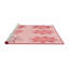 Tapis tissé à la machine en rouge-242826257