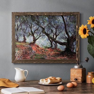 Grove of Olive Trees in Bordviera, 1884 - Toile tendue avec châssis rustique