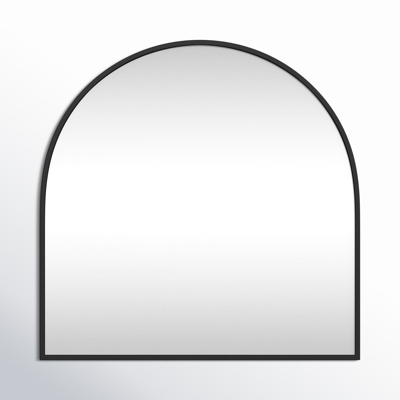 Sabine Metal Arch Wall Mirror, Black, 30" x 30"