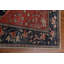 Tapis turc bleu marine à motif floral Kashan Mohtasham noué à la main 9 x 12