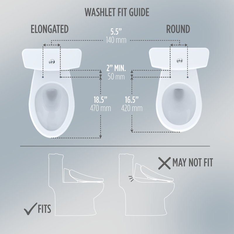 Washlet® Electronic Classic Elongated Soft-Close Bidet Seat, Cotton White