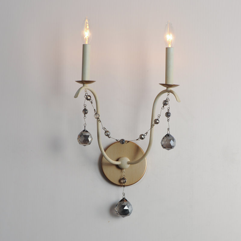 Jakeryan Candle Wall Light, Ecru/Venetian Gold