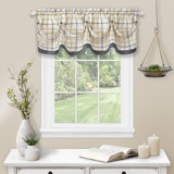 Maddy Plaid Tailored 58'' W Window Valance