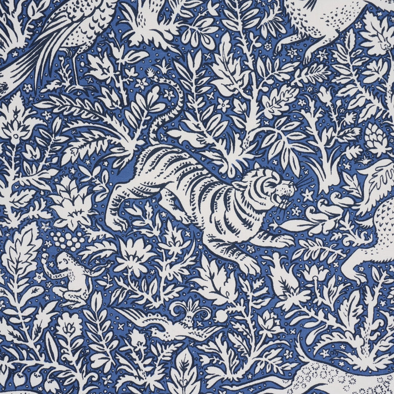 Khan's Park Fabric, Dark Blue