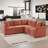 L-shaped Sectional Sofa With Hidden Storage Compartment-1779223016